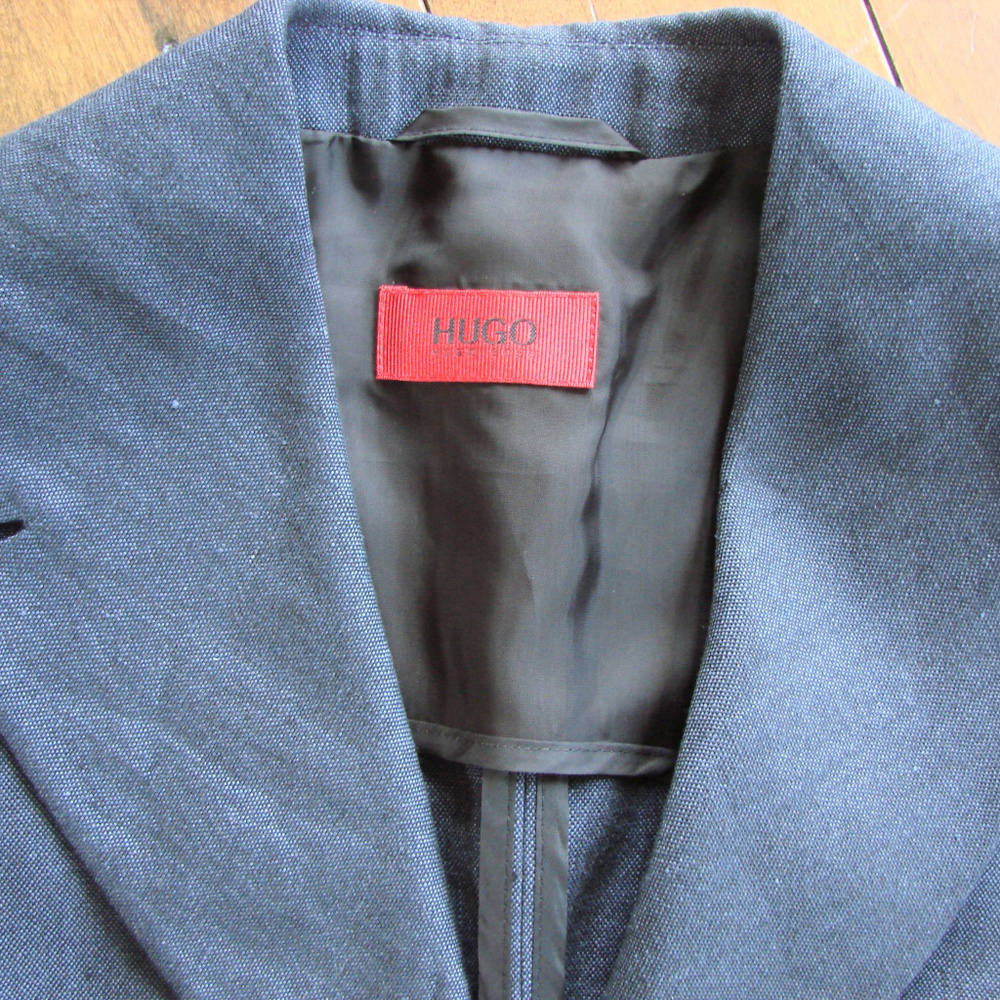 Women's Navy Cropped Blazer Jacket - Picture 2 of 8